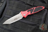 Microtech Socom Elite- Manual Folder- Tanto Edge- Red Handle- Apocalyptic Full Serrated Blade 161-12 APRD
