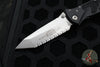 Microtech Socom Elite- Manual Folder- Tanto Edge- Black Handle- Stonewash Full Serrated Blade 161-12