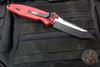 Microtech Socom Elite- Manual Folder- Tanto Edge- Red Handle- Two-tone Black Full Serrated Blade 161-3 RD
