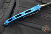 Microtech Socom Elite- OTS Auto Knife- Tanto Edge- Blue Handle- Stonewash Blade 161A-10 BL