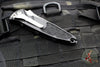 Microtech Socom Elite OTS Auto- Tanto Edge- Black Handle- Stonewash Part Serrated Blade 161A-11