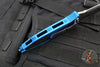 Microtech Socom Elite OTS Knife- Tanto Edge- Blue Handle- Stonewash Full Serrated Blade 161A-12 BL