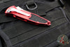 Microtech Socom Elite OTS Knife- Tanto Edge- Red Handle- Stonewash Full Serrated Blade 161A-12 RD