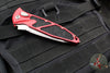Microtech Socom Elite OTS Knife- Tanto Edge- Red Handle- Stonewash Full Serrated Blade 161A-12 RD