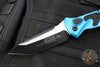 Microtech Socom Elite- Tanto Edge- OTS Auto- Blue Handle- Black Plain Edge Blade 161A-1 BL