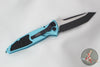 Microtech Socom Elite- Auto (OTS)- Tanto Edge- Turquoise Handle- Black Blade 161A-1 TQ