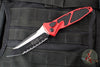 Microtech Socom Elite- Auto- Tanto Edge- Red Handle- Black Full Serrated Blade 161A-3 RD