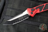 Microtech Socom Elite- Auto- Tanto Edge- Red Handle- Black Full Serrated Blade 161A-3 RD