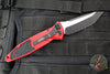Microtech Socom Elite- Auto- Tanto Edge- Red Handle- Black Full Serrated Blade 161A-3 RD