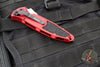 Microtech Socom Elite- Auto- Tanto Edge- Red Handle- Black Full Serrated Blade 161A-3 RD