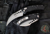 Microtech Hawk Karambit- Out The Side (OTS) Auto- Black Handle- Apocalyptic Blade 166-10 AP