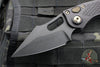 06/2017 SN032 Original Run Microtech Stitch OTS Auto Knife- Black Handle- Black DLC Blade- Bronze Hardware 169-1 DLC