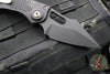 06/2017 SN032 Original Run Microtech Stitch OTS Auto Knife- Black Handle- Black DLC Blade- Bronze Hardware 169-1 DLC