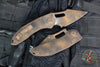 Microtech Stitch OTS Auto Knife- Plague Outbreak Finished Handle- Plague Finished Black Plain Edge Blade 169-1 PLOBS