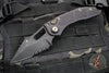 06/2017 Original Run Microtech Stitch OTS Auto Knife- Black Handle- Black DLC Part Serrated Blade- Bronze Hardware 169-2 DLC