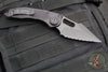 Microtech Stitch OTS Auto Knife- Shadow Edition- Black Handle- Black DLC Sterile Full Serrated Blade- Deep Etched Clip Logo 169-3 DLCTSH