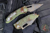 Microtech Stitch OTS Auto Knife- Outbreak Finished Handle- Outbreak Black Full Serrated Blade 169-3 OBS