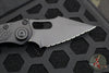 Microtech Stitch OTS Auto Knife- Tactical- Black Handle- Black Full Serrated Blade 169-3 T