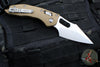 Microtech Stitch RAM LOK Knife- Tan Fluted G-10 Handle- Stonewash Plain Edge Blade 169RL-10 FLGTTA