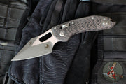 Marfione Select Stitch RAM LOK Knife- Smooth Carbon Fiber Handle- Stonewash Blade- Bronze Backstrap 169RL-10 MS7