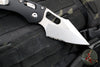 Microtech Stitch RAM LOK Knife- Black Fluted Aluminum Handle- Stonewash Part Serrated Blade 169RL-11 FL