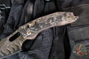 Marfione Select Stitch RAM LOK Knife- Live Wire Carbon Fiber Handle- Baker Forge CopperMai Elite Damascus Blade- Bronze Backstrap 169RL-16 MS2