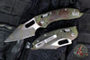 Microtech Stitch RAM LOK Knife- Outbreak Finished Fluted Aluminum Handle- Black Part Serrated Blade 169RL-2 FLOBS