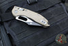 Microtech Stitch RAM LOK Knife- Tan Fluted G-10 Handle- Black Full Serrated Blade 169RL-3 FLGTTA