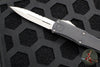 Microtech Hera II OTF Knife- MINI- Bayonet Edge- Black Handle- Apocalyptic Full Serrated Blade 1701M-12 AP