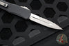 Microtech Hera II OTF Knife- MINI- Bayonet Edge- Black Handle- Apocalyptic Full Serrated Blade 1701M-12 AP