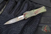 Microtech Hera II OTF Knife- MINI- Bayonet Edge- OUTBREAK Green Handle- Outbreak Black Blade 1701M-1 OBDS