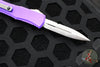Microtech Hera II OTF Knife- MINI- Bayonet Edge- Purple Handle- Satin Blade 1701M-4 PU