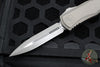 Microtech Hera II XL OTF Knife- Double Edge- Natural Clear Finished Handle- Apocalyptic Blade 1702-10 APNC