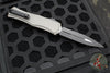 Microtech Hera II XL OTF Knife- Double Edge- Natural Clear Finished Handle- Black Blade 1702-1 NC