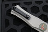 Microtech Hera II XL OTF Knife- Double Edge- Natural Clear Finished Handle- Black Blade 1702-1 NC