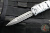 Microtech Hera II OTF Knife- MINI- Double Edge- Special Halloween Mummy Wrap Handle- Black Plain Blade 1702M-1 HWMYS