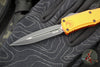 Microtech Hera II OTF Knife- MINI- Double Edge- Orange Handle- Black Plain Blade 1702M-1 OR