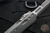 Microtech Glykon OTF Knife- Bayonet Edge- Natural Clear Finished Handle With Bead Blast Titanium Accents and Hardware- Apocalyptic Plain Edge Blade 184-10 APNC