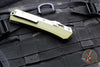 Microtech Glykon OTF Knife- Bayonet Edge- OD Green Handle With Bead Blast Titanium Accents and Hardware- Stonewash Finished Blade 184-10 OD