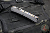 Microtech Glykon OTF Knife- Bayonet Edge- Black Handle With Tony Marfione Hand Flamed Titanium Accents and DLC Hardware- Black DLC Finished Serrated Upper Blade 184-2 DLCFA