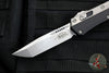 Microtech Glykon OTF Knife- Tanto Edge- Black Handle With Bead Blast Titanium Accents and Hardware- Stonewash Finished Blade 185-10