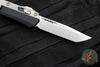 Microtech Glykon OTF Knife- Tanto Edge- Black Handle With Bead Blast Titanium Accents and Hardware- Stonewash Finished Blade 185-10