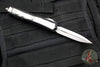 Microtech Makora- Double Edge- Black Handle- Metal Bubble Inlay- Stonewash Plain Edge 206-10 BIS