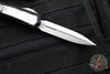 Microtech Makora- Double Edge- Black Handle- Metal Bubble Inlay- Stonewash Plain Edge 206-10 BIS
