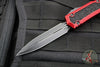 Microtech Makora- Double Edge- Red Handle- Black Plain Edge 206-1 RDS