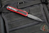 Microtech Makora- Double Edge- Red Handle- Black Plain Edge 206-1 RDS