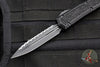 Microtech Makora- Double Edge- Tactical- Black Handle- Black Full Serrated Edge 206-3 TS