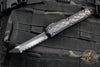 Microtech Makora- Shadow Edition- Tanto Edge- Black Handle- Black Metal Bubble Inlay- Black DLC Full Serrated Blade- Black DLC HW 207-3 DLCTBISH