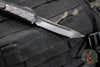 Microtech Makora- Shadow Edition- Tanto Edge- Black Handle- Black Metal Bubble Inlay- Black DLC Full Serrated Blade- Black DLC HW 207-3 DLCTBISH
