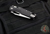Microtech Knives- M.S.I. Ram-Lok Folder- Fluted Black Aluminum Handle- Stonewash Plain Edge Blade 210-10 FL